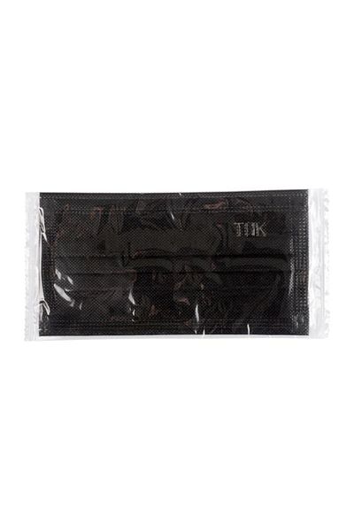 THK Set de 10 măști medicale, THK, ambalate individual, 3 straturi, culoare neagră