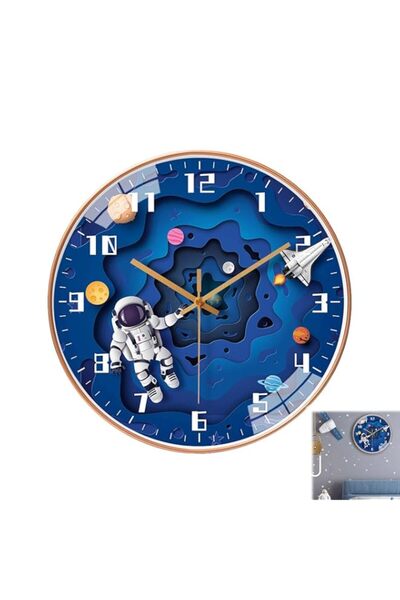 Generic ساعة حائط للأطفال من Aputue، ساعة حائط دائرية للأطفال مقاس 12 بوصة تع...