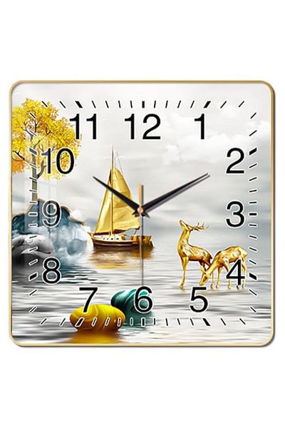 Generic HASTHIP® Wall Clock for Living Room-11.8'' Square Artistic Wall Clock Luxury Room Clock, Anti-glare