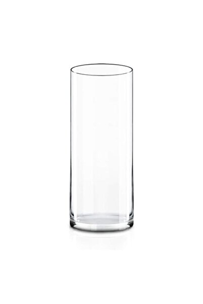 Generic مزهرية أسطوانية زجاجية شفافة من CYS Excel (الارتفاع: ١٢ بوصة، العمق: ...