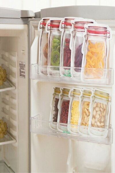 Evvano Jar Appearance Ziplock Storage Bag 620 ML (1 Piece)