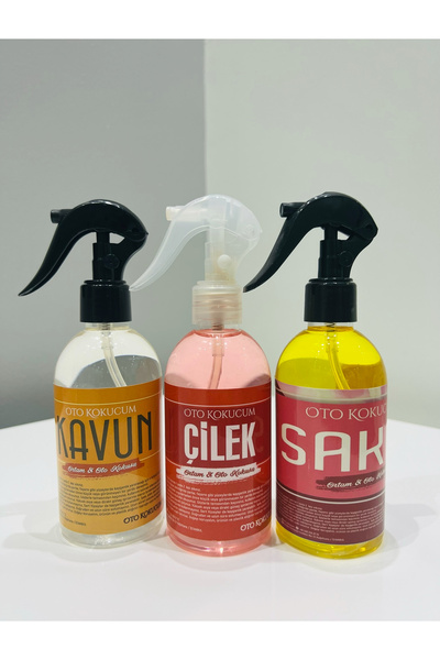oto kokucum Kavun çilek sakız oda ve oto kokusu 3x250 ml