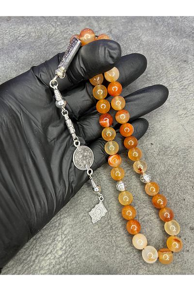 Mos Tespih Agate Stone Large Size High Level Natural Stone Prayer Beads