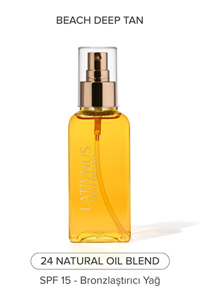 lativnus 24 Natural Oil Blend Bronzlaştırıcı Yağ SPF 15 - 100 ml