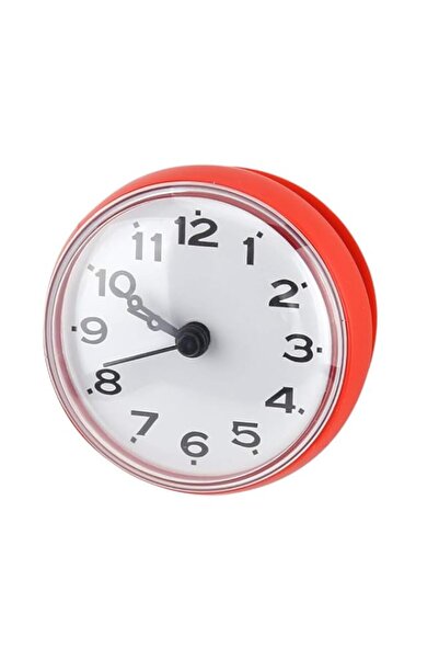 Generic ساعة فيلور المقاومة للماء، ساعة حمام، ساعة حائط مزخرفة بقاعدة شفط تُع...