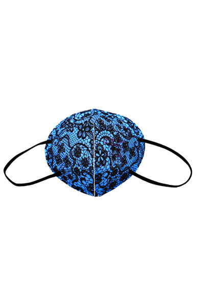 THK Mască FFP2 albastră/neagră, model AD-1001, 5 straturi, conformă CE, ambalată individual