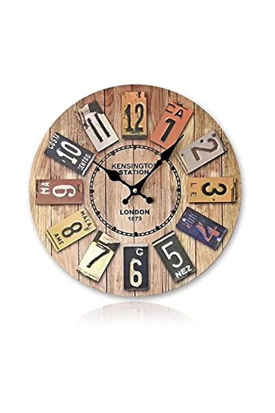 Generic ساعة حائط دائرية من DAYONG مقاس 14 بوصة بأرقام كبيرة، ساعات حائط خشبي...