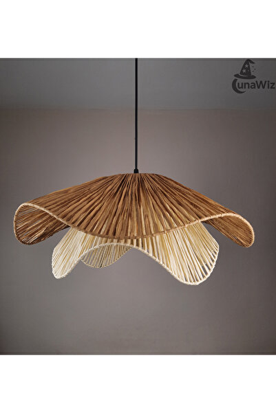 Luna Wiz Nergis İki Renkli Kağıt Rafya Avize