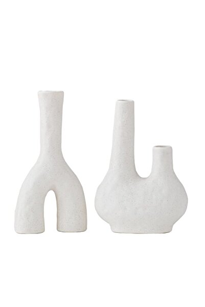 Generic PIWINE Modern Home Decoration，2-piece Set Of White Ceramic Vases, Sha...
