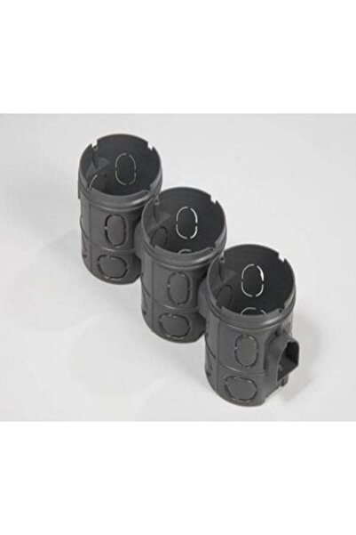 Bs Light Sıva Altı Priz Ve Anahtar Geçmeli Kasası 10 Adet Siyah