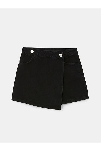 LC Waikiki Lcw Kids Black Female Child Jean Shorts Skirt