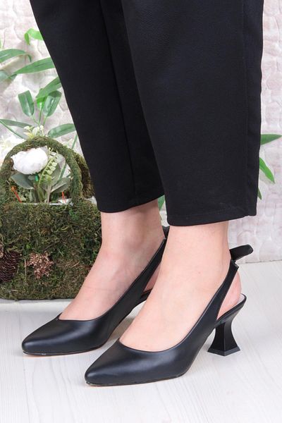 fort 32810 Bilener Open Back Low Heel Women's Shoes with Bow Detail