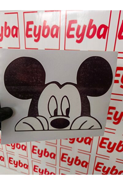 EYBA STİCKER miki mouse araba karavan renkli baskı baskes Sticker 20x15 Cm