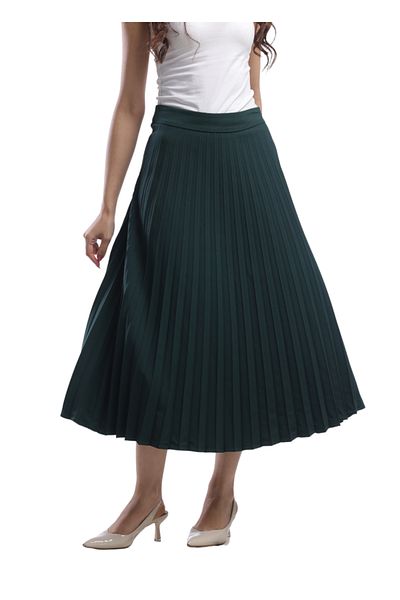SUGA Luna midi skirt with elegant pleats
