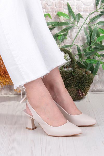fort 32810 Bilener Open Back Low Heel Women's Shoes with Bow Detail