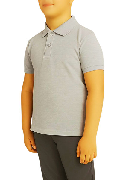 vory Kids Girls Boys Short Sleeve Polo Neck Lacoste Fabric School T-Shirt Vr.D.K180.Ok.Y01