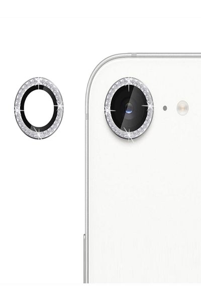HyperAge واقي عدسة الكاميرا متوافق مع هاتف Apple iPhone 16E باللون الفضي