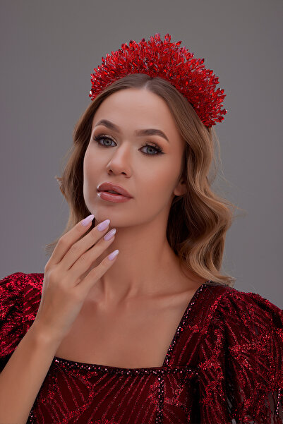 Hayalperest boncuk تاج الزفاف ذو الخط الحاد بتصميم خاص للعروس هينا وتاج الزفاف