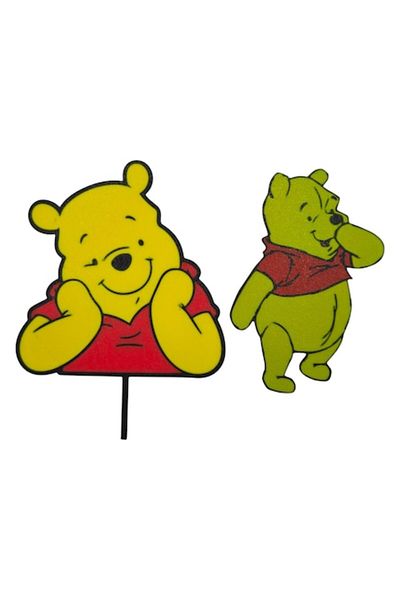 OEM Set x 2 Decoruri pentru Tort Winnie the Pooh, Reutilizabile, 15 cm x 11 cm