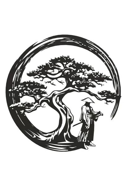OEM Decor Perete Samurai sub Bonsai