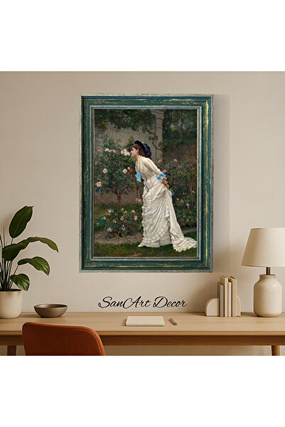 Sanart Vintage Painting with Frame, Oil Painting Print Painting, Framed Painting, Artistic Decor, Portrait Painting