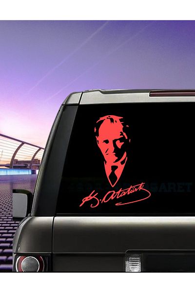 neva trade Ataturk Signature Sticker Ataturk Sticker Auto Sticker Car Sticker Vehicle Sticker 23cm X 30cm