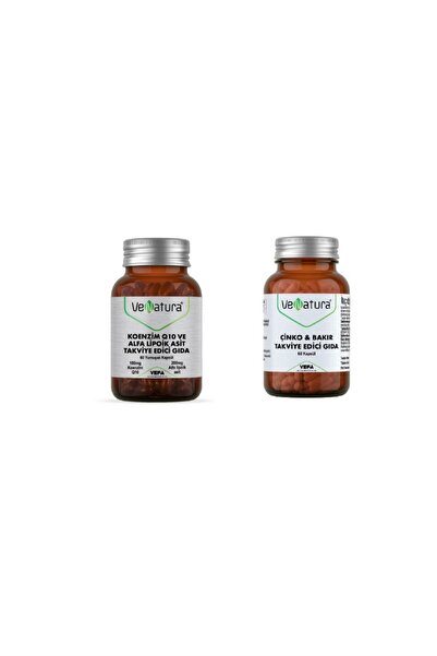 VeNatura Koenzim Q10, Alfa Lipoik Asit 60 Kapsül + Çinko & Bakır 60 Kapsül