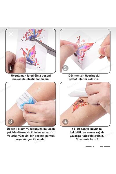 Arescollection gerçek görünümlü 3d suya dayanıklı kol bacak kaplama geçici dövme