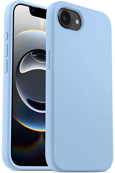 HyperAge Apple iPhone 16E Lansman Kılıf Içi Kadifeli Silikon Kapak Buz Mavisi
