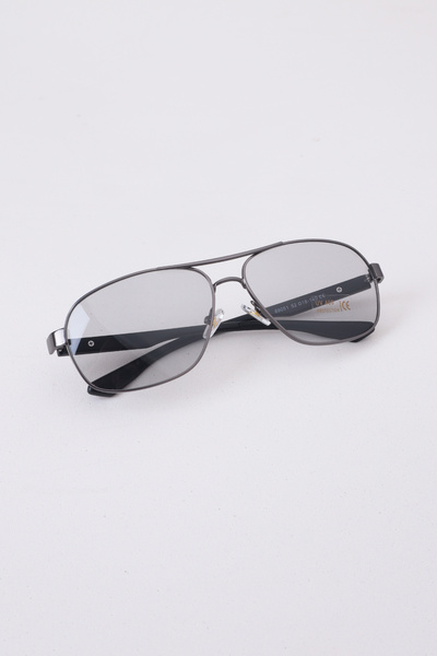 Kapin Vintage Damla Metal Tasarım Unisex Güneş Gözlüğü - Gri Cam