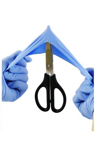 THK Set of 100 AnDum medical gloves, disposable nitrile, blue, powder-free, size M