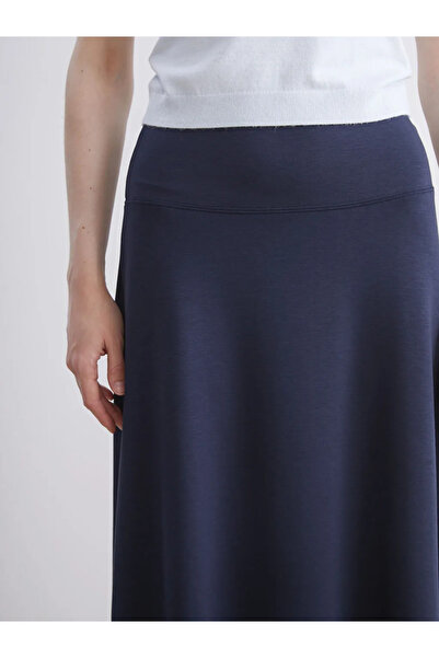 LC Waikiki Lcw Vision Navy Blue Elastic Waist Skirt