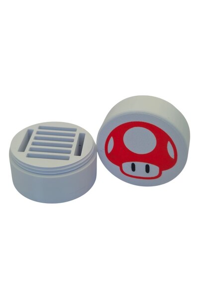 OEM Support Capsule for 8 Switch Games, Super Mario Design, White/Red, 5cm x 5cm x 3.5cm