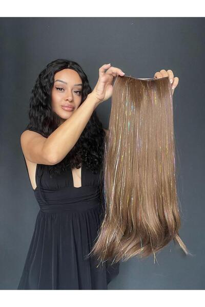 Suzan Peruk U Saç - U parça ek saç Yarımay çıtçıt Gerçek saç dokusunda