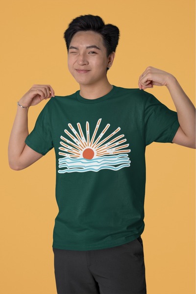 ArtYus ΑΝΔΡΙΚΟ/ΓΥΝΑΙΚΕΙΟ ΜΠΛΟΥΖΑ SUN2 με στάμπα με στρογγυλή λαιμόκοψη και κο...