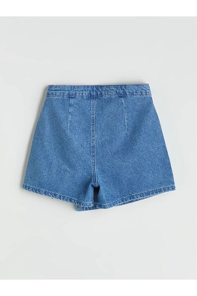 LC Waikiki Lcw Kids Blue Stone Girl's Jean Shorts Skirt