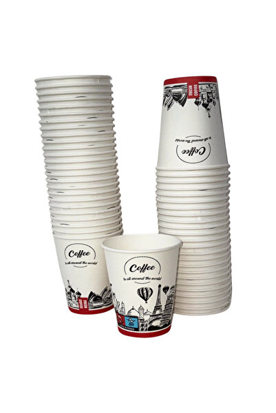 HORECA Pahare de cafea din carton, 237 ml, set de 50