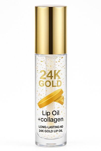 Bittox 24K Gold ve Kolajen Lip Oil-Uzun Süre Kalıcı Nemlendirici Kolajenli Du...