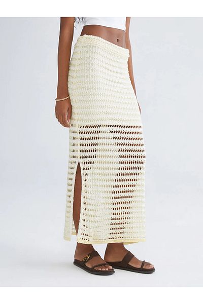 LC Waikiki Lcw Vision Sari Buy Elastic Openwork Knitwear Skirt