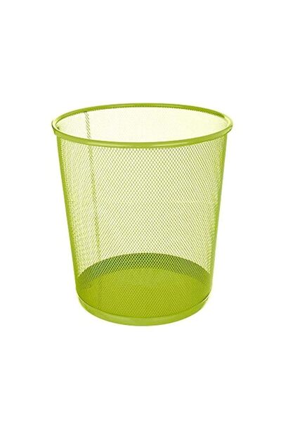 Generic سلة مهملات ورقية دائرية من فيتو، خضراء، مقاس 23.5×19×26 سم، للتخلص من...