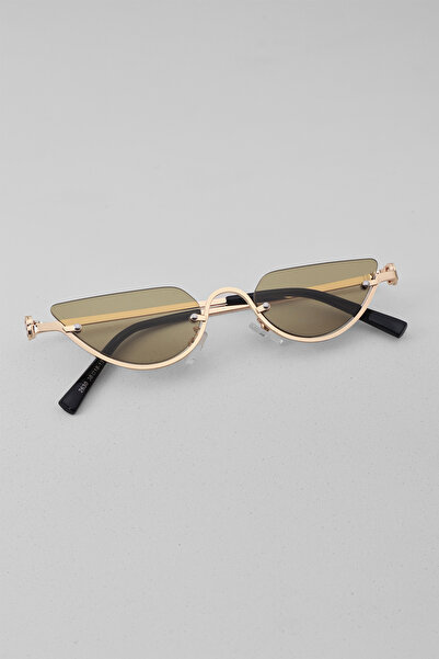 Kapin Gina Metal Tasarım Vintage Güneş Gözlüğü - Yeşil Cam
