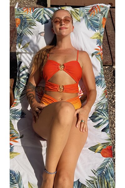 ELY PARKER Beach Set, Beach Towel and Beach Bag (Cotton and Panama Fabric)