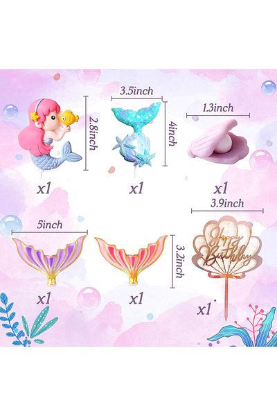 Baloane Vesele Premium Cake Decoration Pink Mermaid TOP49