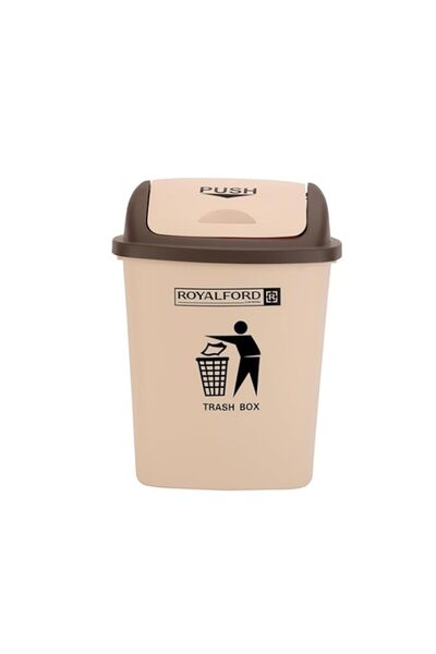 Generic Royalford Flip Top Waste Bins Large With Swing Lid Durable Plastic Be...