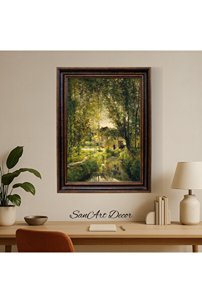 Sanart Рамкирана винтидж картина, Маслена живопис, Рамкирана картина, Художествена декорация, Пейзажна живопис
