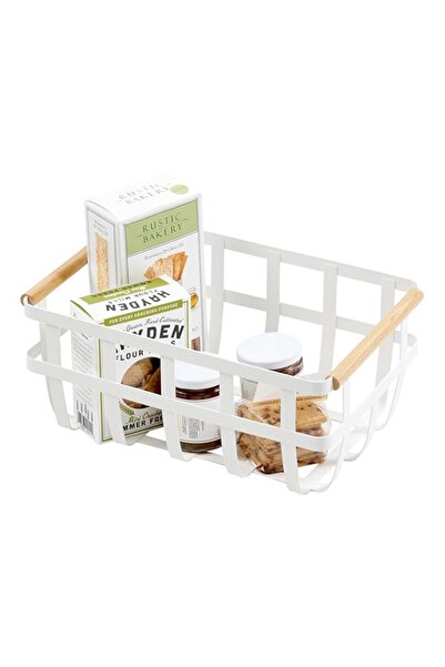 Generic سلة تخزين يامازاكي هوم 2507 - منظم بمقبضين، مقاس واحد، أبيض