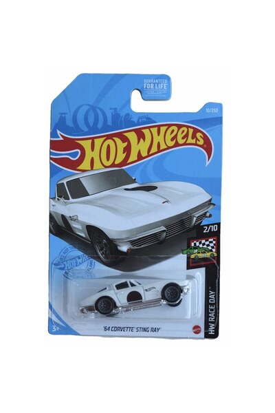 HOT WHEELS Masinuta Metalica Hot Wheels, Chevrolet Corvette Sting Ray, Alb, 1:64