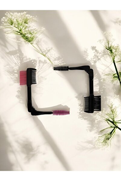 Kokoş Store 3'lü Tarak Çift Taraflı Katlanabilir Cep Boy Kaş Fırçası, Kaş Tar...