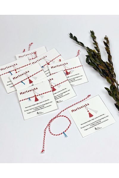 Atölye Merdiven 10Pcs Blue Detailed Martenichka Spring Wish Bracelet Red White String Bracelet Lucky Bracelet March String