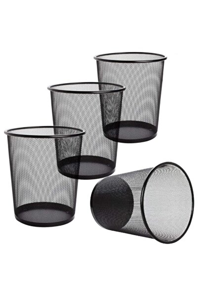 Generic Lawei 4 Pack Trash Can Mesh Round Open Top Wastebasket - 2.5 Gallon R...